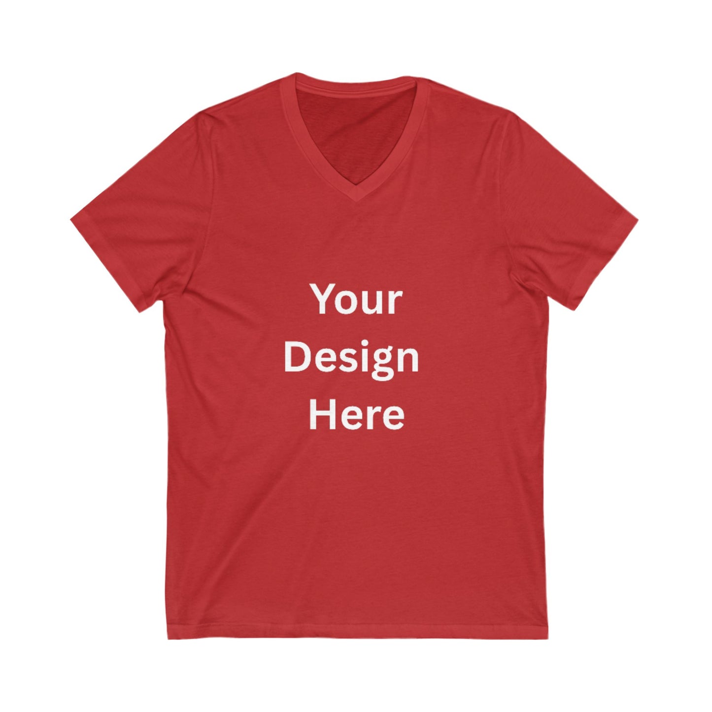 Customizable Unisex V-Neck Tee - Personalize Your Style