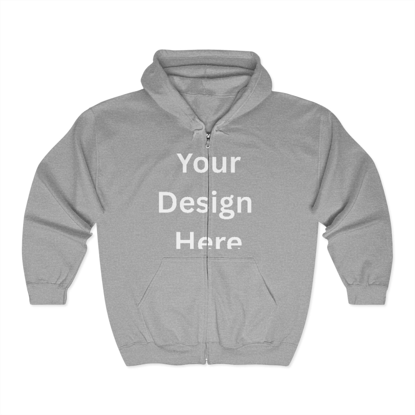 Sweat à capuche unisexe entièrement zippé personnalisable