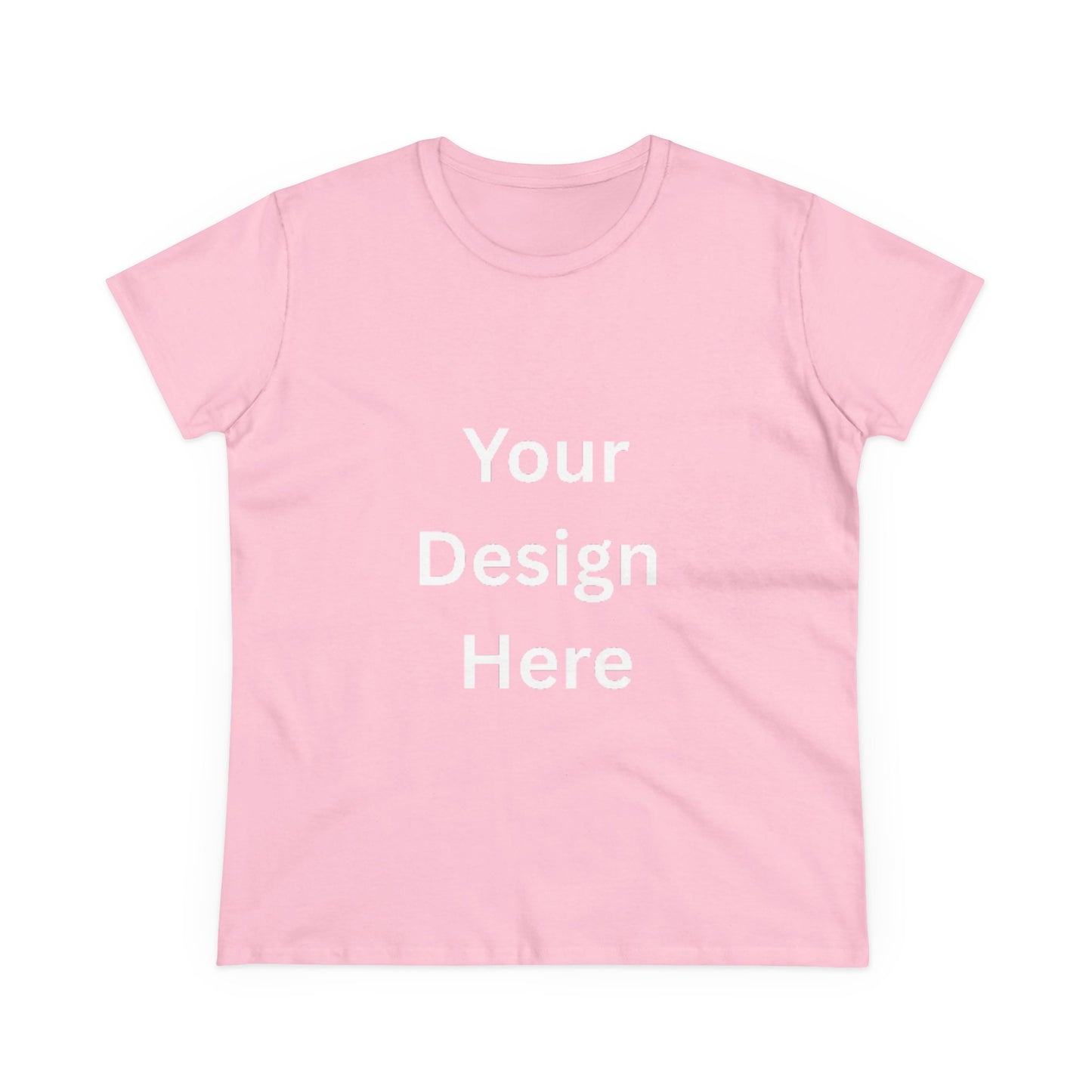 Customizable Women's Midweight Cotton Tee - Personalize with Your Design