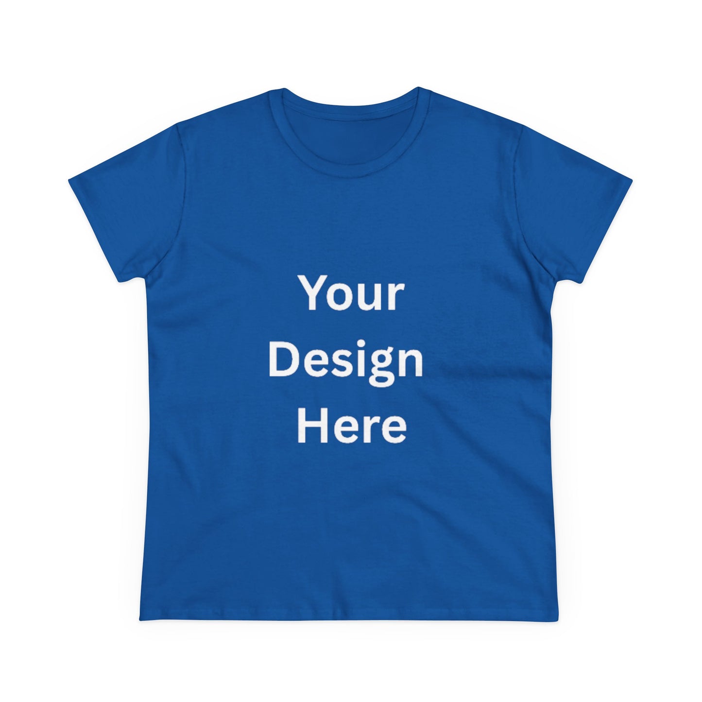 Customizable Women's Midweight Cotton Tee - Personalize with Your Design