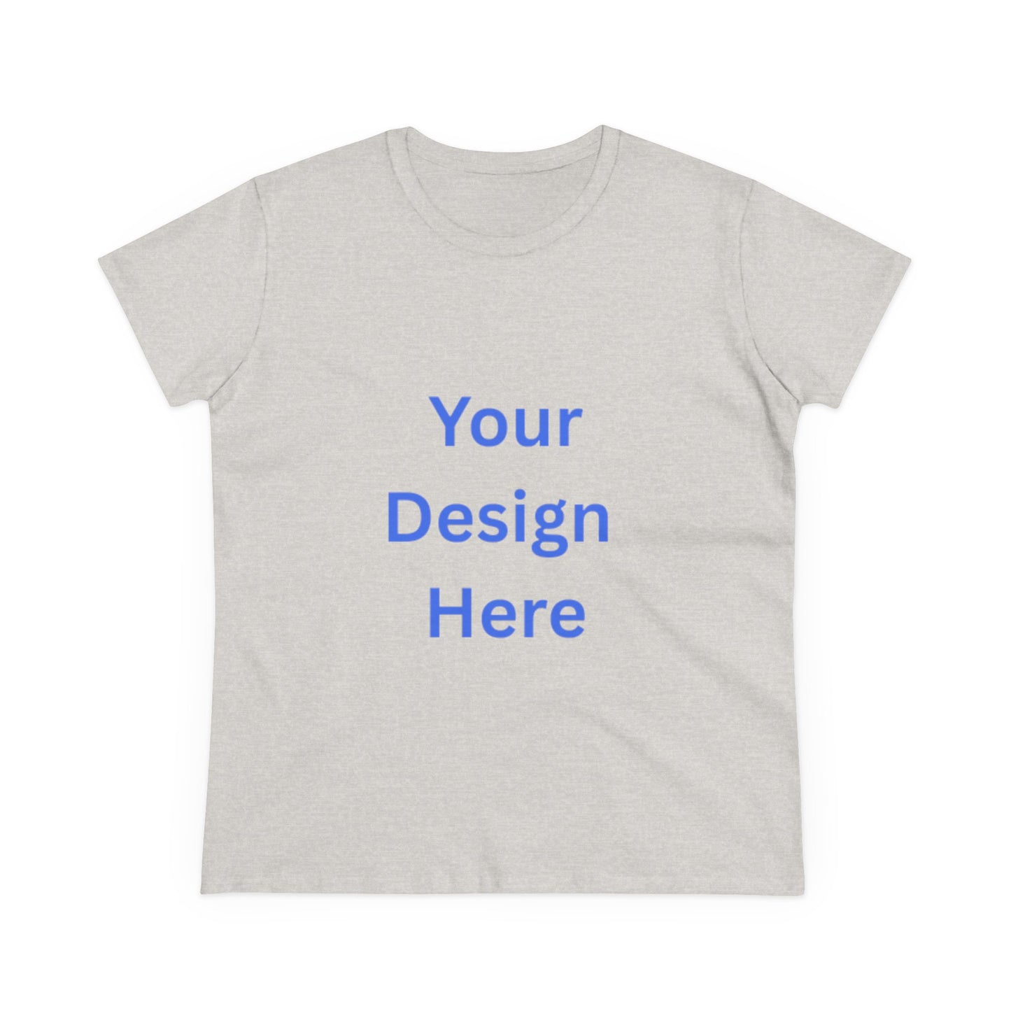 Customizable Women's Midweight Cotton Tee - Personalize with Your Design
