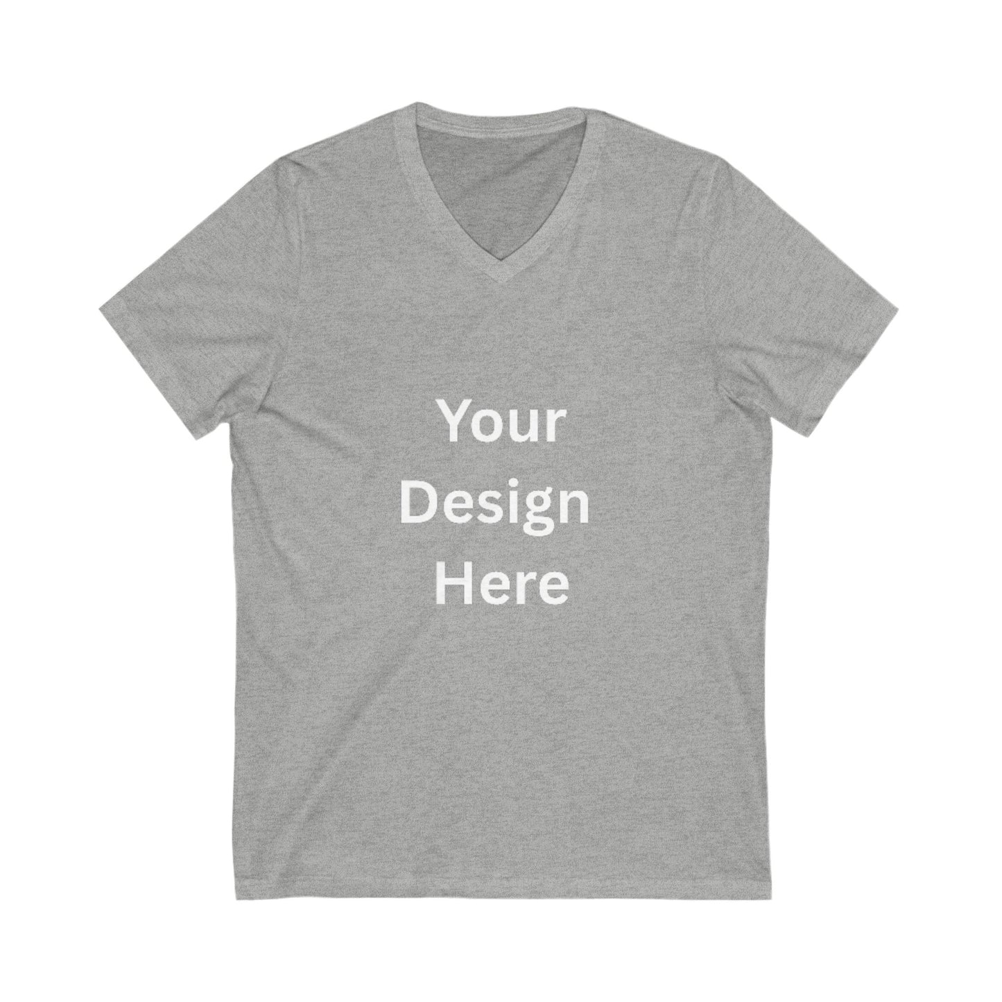 Customizable Unisex V-Neck Tee - Personalize Your Style
