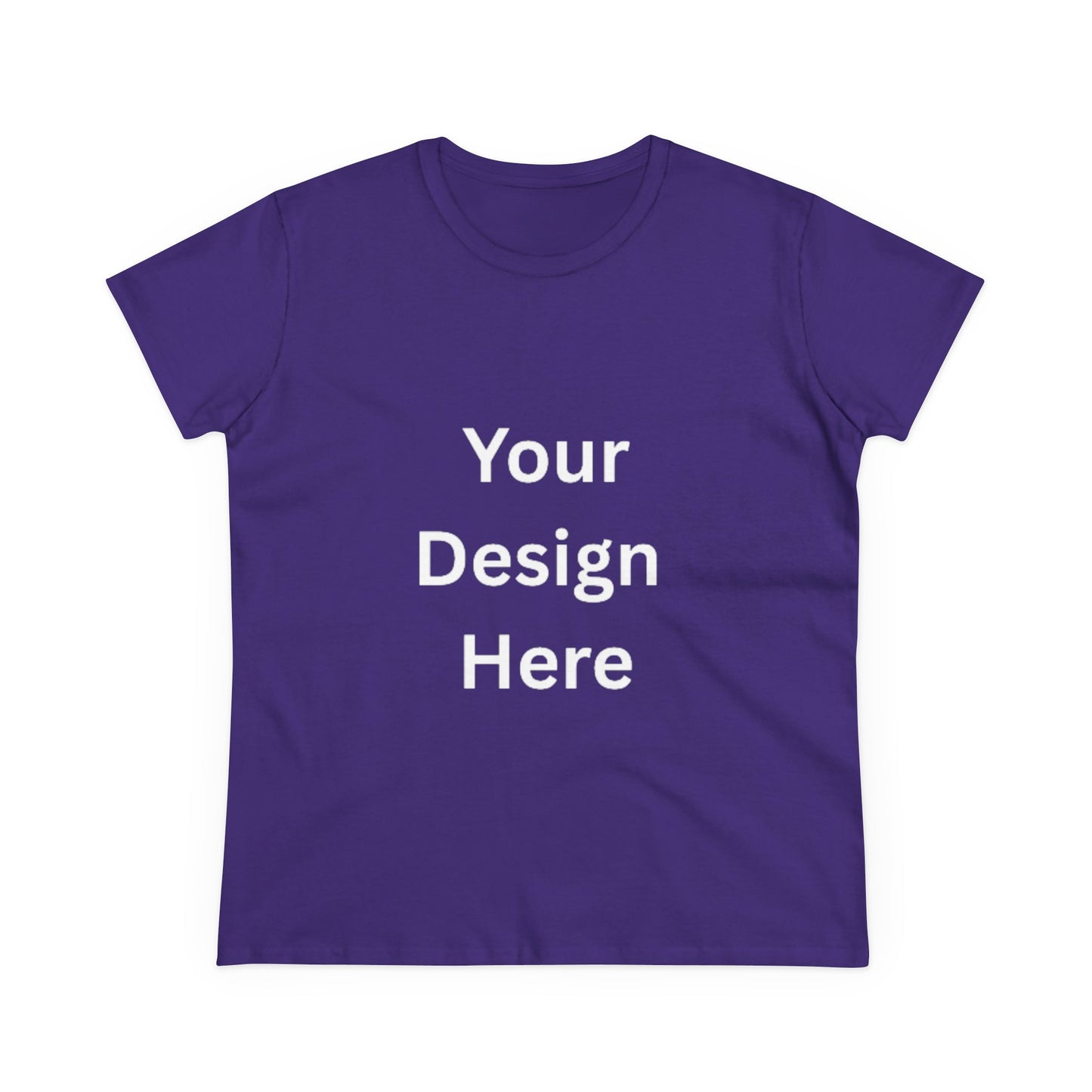Customizable Women's Midweight Cotton Tee - Personalize with Your Design