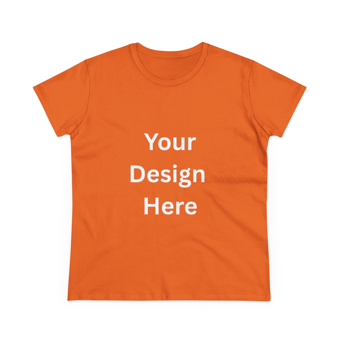 Customizable Women's Midweight Cotton Tee - Personalize with Your Design