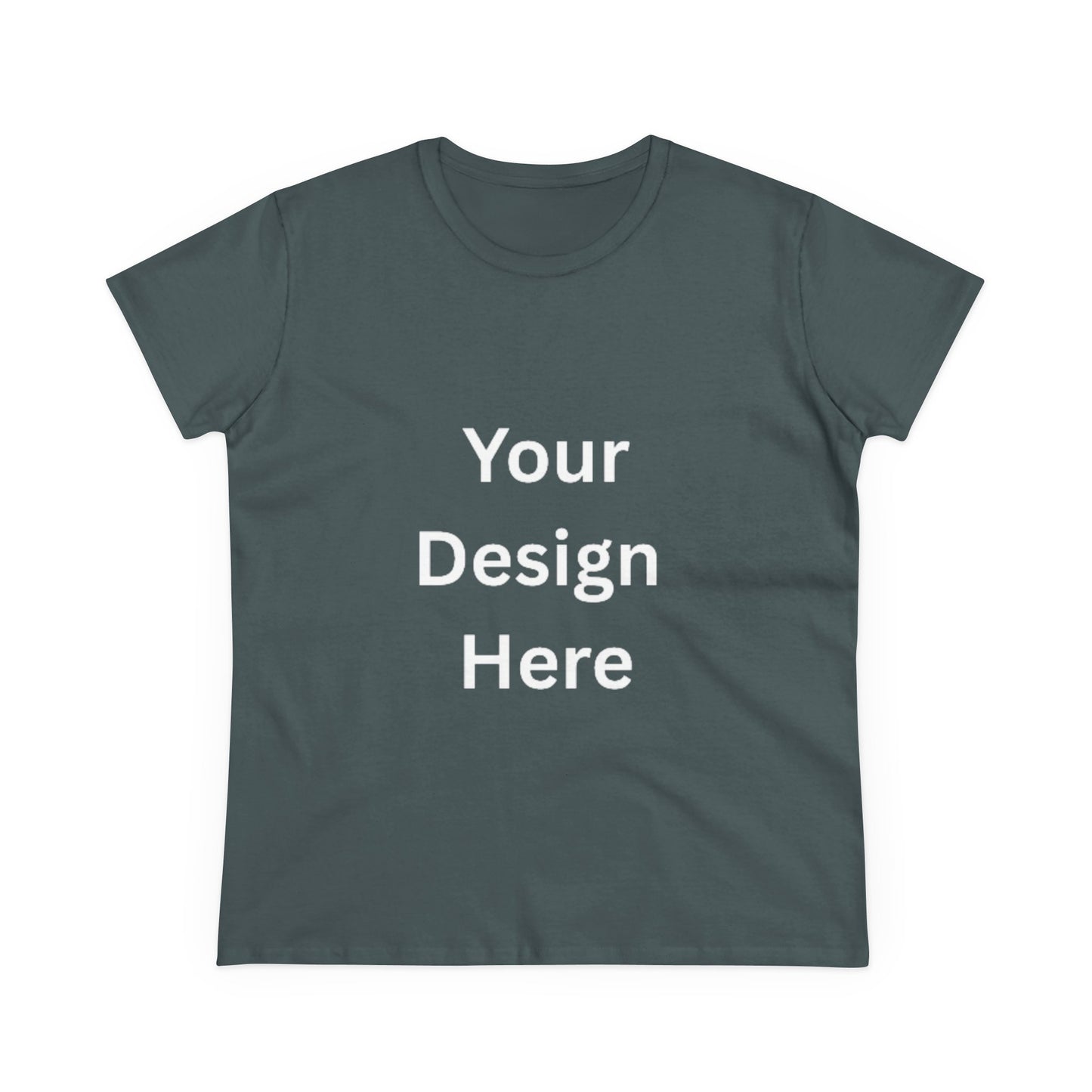 Customizable Women's Midweight Cotton Tee - Personalize with Your Design