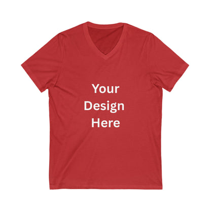 Customizable Unisex V-Neck Tee - Personalize Your Style