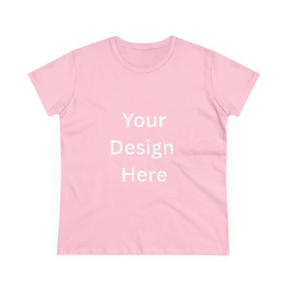 Customizable Women's Midweight Cotton Tee - Personalize with Your Design