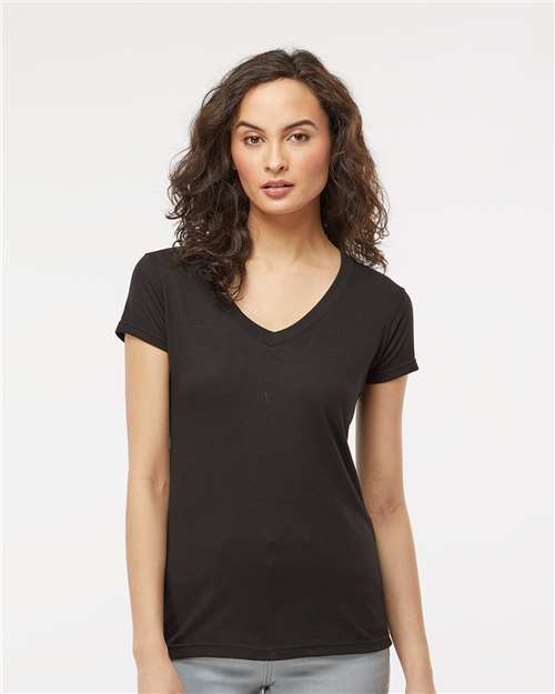 M&O - Women's Deluxe Blend V-Neck T-Shirt - 3542