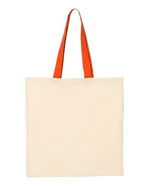 Q-Tees - Economical Tote with Contrast-Color Handles - QTB6000