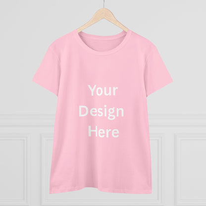 Customizable Women's Midweight Cotton Tee - Personalize with Your Design